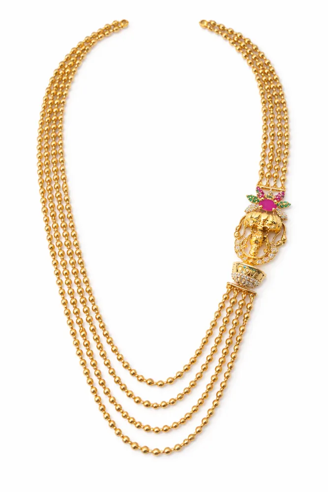 Lakshmi Gold Plated Layered Necklace